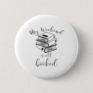 Weekend van het boek van het boek van de Lezer van Ronde Button 5,7 Cm