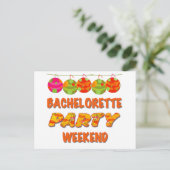 Weekend van Tropical Bachelorette Party Briefkaart (Staand voorkant)
