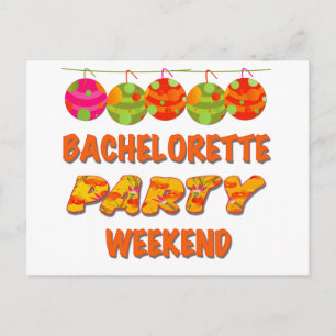Weekend van Tropical Bachelorette Party Briefkaart