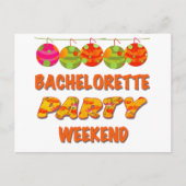 Weekend van Tropical Bachelorette Party Briefkaart (Voorkant)