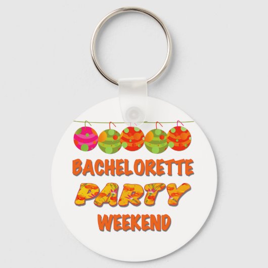 Weekend van Tropical Bachelorette Party Sleutelhanger (Voorkant)