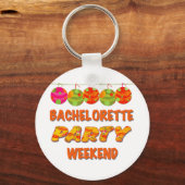 Weekend van Tropical Bachelorette Party Sleutelhanger (Voorkant)