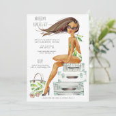 Weekend van Tropische Bachelorette Beach Party Kaart (Staand voorkant)