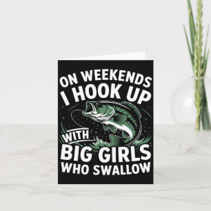 Weekend vissen humor visser - haak op grote kaart
