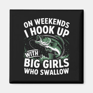 Weekend vissen humor visser - haak op grote magneet