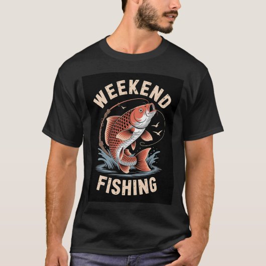 Weekend vissen t-shirt (Voorkant)
