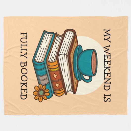 Weekend vol boekenliefhebbers fleece deken (Voorkant (Horizontaal))