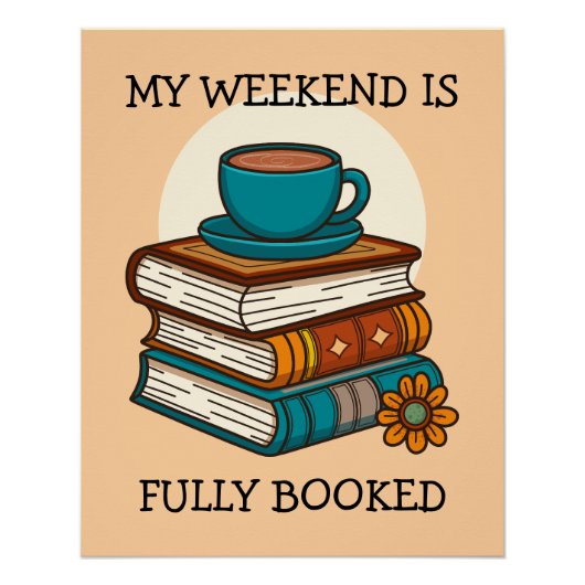 Weekend vol boekenliefhebbers perfect poster (Voorkant)