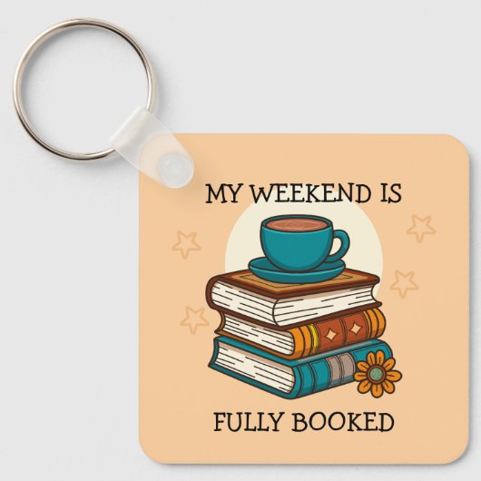 Weekend vol boekenliefhebbers sleutelhanger (Voorkant)