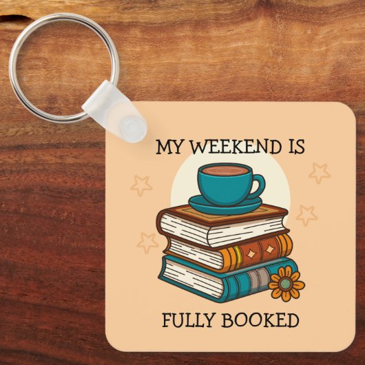 Weekend vol boekenliefhebbers sleutelhanger (Voorkant)