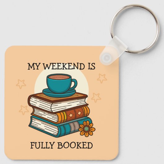 Weekend vol boekenliefhebbers sleutelhanger (Achterkant)