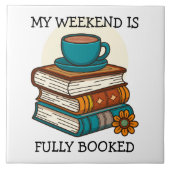 Weekend vol boekenliefhebbers tegeltje (Voorkant)