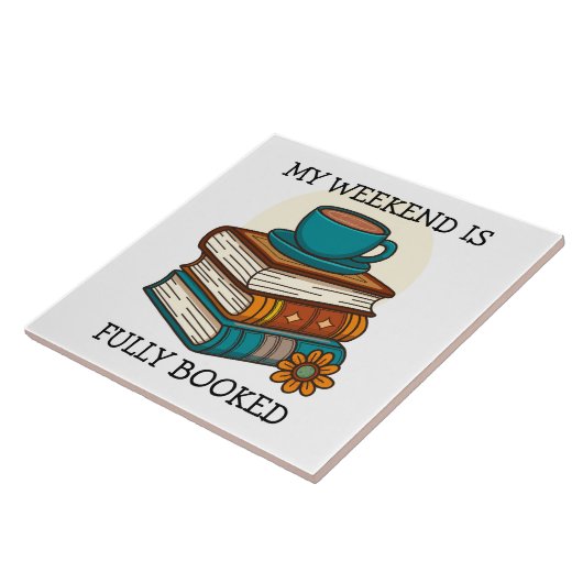 Weekend vol boekenliefhebbers tegeltje (Zijkant)