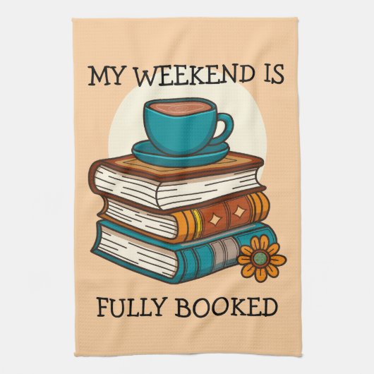 Weekend vol boekenliefhebbers theedoek (Verticaal)