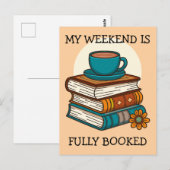 Weekend Volledig Geboekt Boekliefhebbers Briefkaart (Voorkant / Achterkant)