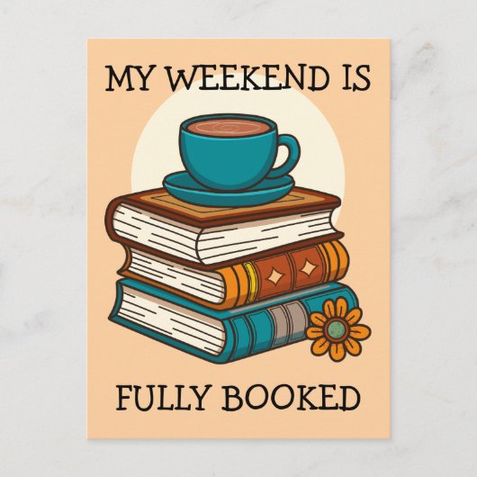 Weekend Volledig Geboekt Boekliefhebbers Briefkaart (Voorkant)