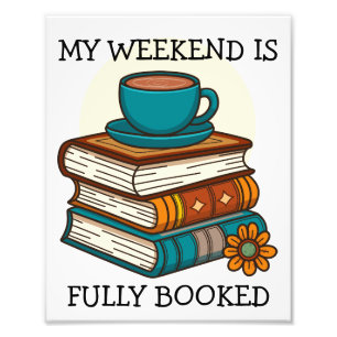 Weekend Volledig Geboekt Boekliefhebbers Foto Afdruk