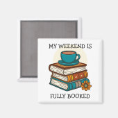 Weekend Volledig Geboekt Boekliefhebbers Magneet (Voorkant / Achterkant)