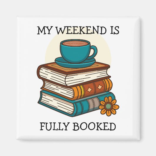 Weekend Volledig Geboekt Boekliefhebbers Magneet (Voorkant)
