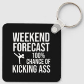 Weekend Voorspelling - 100% Kans op Kicken-Ass Sleutelhanger (Achterkant)
