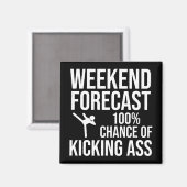 Weekend Voorspelling - 100% Kans op Kicken-Control Magneet (Voorkant / Achterkant)
