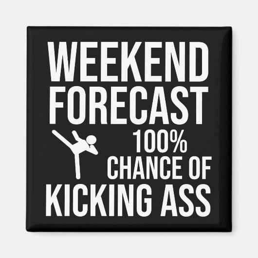 Weekend Voorspelling - 100% Kans op Kicken-Control Magneet (Voorkant)