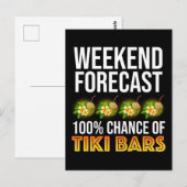 Weekend Voorspelling - 100% Kans op Tiki Bars Briefkaart (Voorkant / Achterkant)