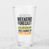 Weekend Voorspelling - 100% Kans op Tiki Bars Glas (Achterkant)