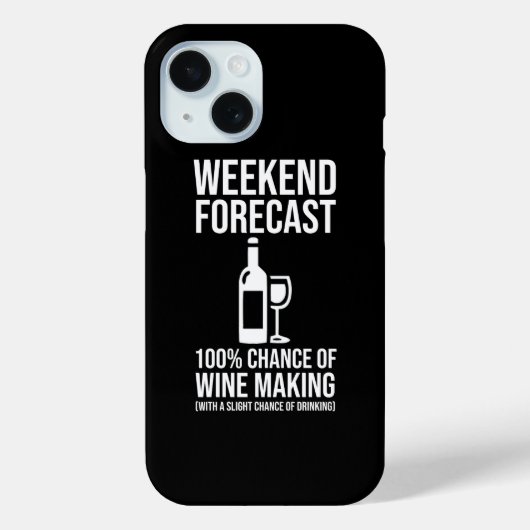Weekend Voorspelling - 100% Kans op Wijn Maken Case-Mate iPhone Case (Achterkant)