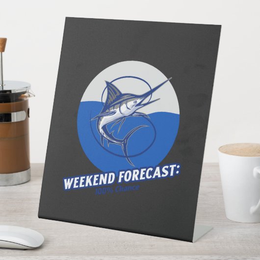 Weekend Voorspelling  100% Kans  Reclamebord Met Voetstuk (Insitu)