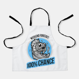 Weekend Voorspelling 100% Kans T-Shirt Schort