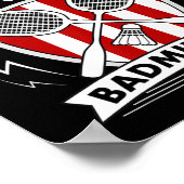 Weekend Voorspelling Badminton Game Day Shuttles R Poster (Hoek)