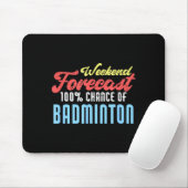 Weekend Voorspelling Badminton Grappige Badminton Muismat (Met muis)