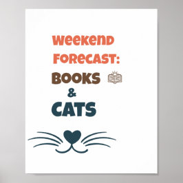 Weekend Voorspelling Boeken & Katten Poster