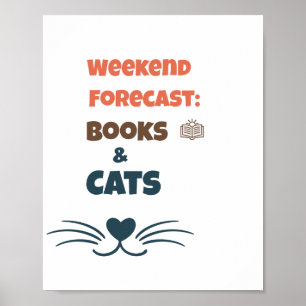 Weekend Voorspelling Boeken & Katten Poster