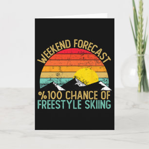 Weekend Voorspelling Freestyle Skiing T-shirts Gra Kaart