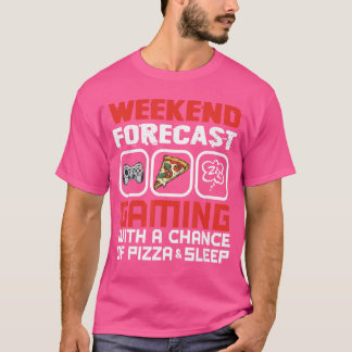 Weekend Voorspelling Gamen met een Kans op Pizza e T-shirt