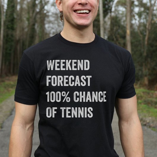 Weekend Voorspelling Grappige Tennisliefhebber T-shirt