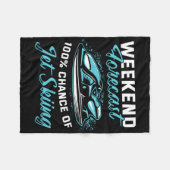 Weekend Voorspelling Jetskiën Grappig Jetski 1 Fleece Deken (Voorkant (Horizontaal))