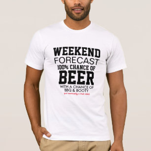Weekend Voorspelling Shirt - 100% Bier & BBQ