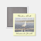 Weekend wandeling Haiku Art Magnet (Voorkant / Achterkant)