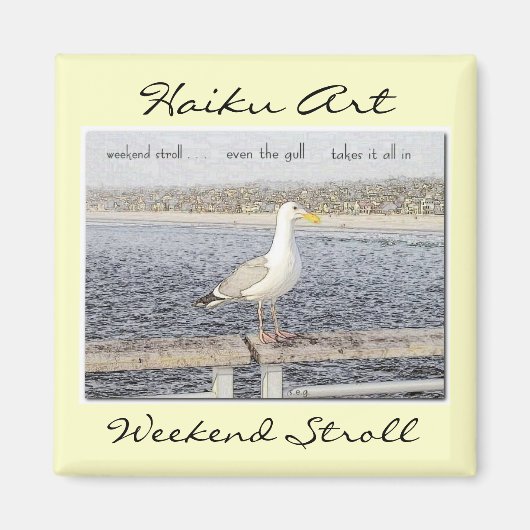 Weekend wandeling Haiku Art Magnet (Voorkant)