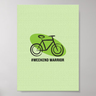 Weekend Warrior-fiets - Minimalistisch fietsen Poster