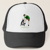 Weekend Warrior Funny Lawn mowing Cartoon Trucker Pet (Voorkant)