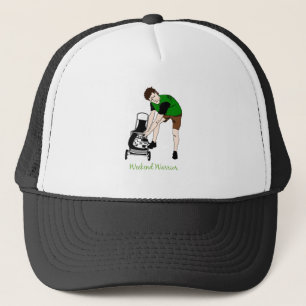 Weekend Warrior Funny Lawn mowing Cartoon Trucker Pet