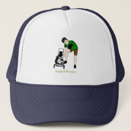 Weekend Warrior Funny Lawn mowing Cartoon Trucker Pet