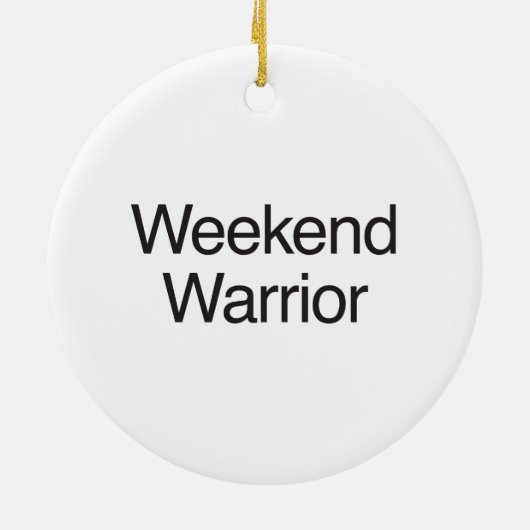 weekend warrior keramisch ornament (Achterkant)