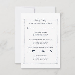 Weekend Wedding   Gecombineerde RSVP-kaart RSVP Kaartje
