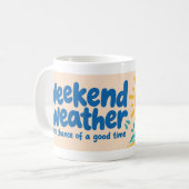 Weekend Weer Typografie Mok (Voorkant links)