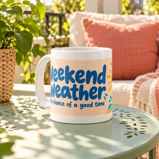 Weekend Weer Typografie Mok
